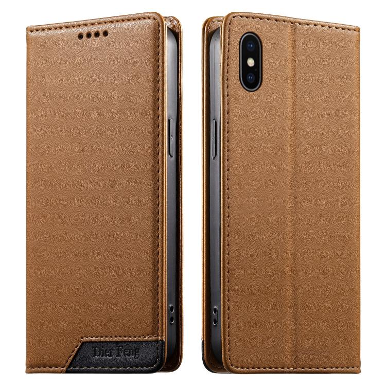Dierfeng拼接強磁性RFID素食皮革手機殼，適用於iPhone 11 Pro Max、iPhone 11、iPhone 11 Pro、iPhone X / XS、iPhone XR、iPhone XS Max、iPhone 8 Plus / 7 Plus