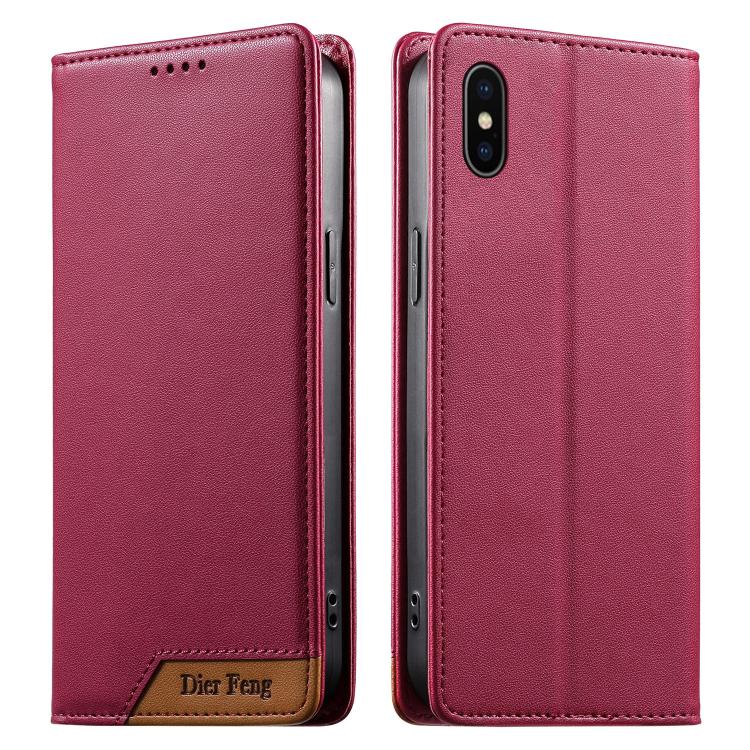 Dierfeng拼接強磁性RFID素食皮革手機殼，適用於iPhone 11 Pro Max、iPhone 11、iPhone 11 Pro、iPhone X / XS、iPhone XR、iPhone XS Max、iPhone 8 Plus / 7 Plus
