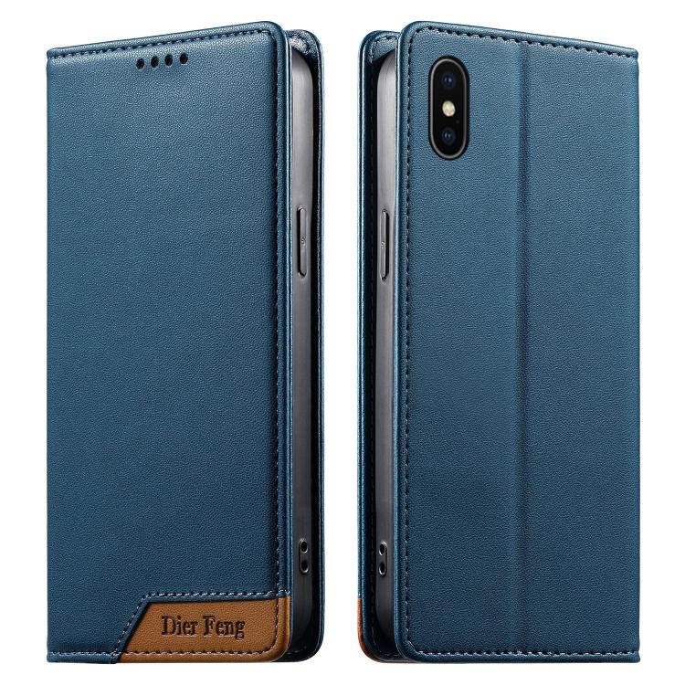 Dierfeng拼接強磁性RFID素食皮革手機殼，適用於iPhone 11 Pro Max、iPhone 11、iPhone 11 Pro、iPhone X / XS、iPhone XR、iPhone XS Max、iPhone 8 Plus / 7 Plus