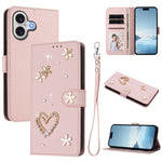 ZS01 雙層心花素皮手機殼附手腕帶，適用 iPhone 17e / 16e、iPhone 17 Pro Max、iPhone 17 Pro、iPhone 17、iPhone Air、iPhone 16 Pro Max