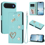 ZS01 雙層心花素皮手機殼附手腕帶，適用 iPhone 17e / 16e、iPhone 17 Pro Max、iPhone 17 Pro、iPhone 17、iPhone Air、iPhone 16 Pro Max