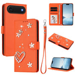 ZS01 雙層心花素皮手機殼附手腕帶，適用 iPhone 17e / 16e、iPhone 17 Pro Max、iPhone 17 Pro、iPhone 17、iPhone Air、iPhone 16 Pro Max