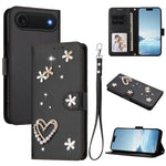 ZS01 雙層心花素皮手機殼附手腕帶，適用 iPhone 17e / 16e、iPhone 17 Pro Max、iPhone 17 Pro、iPhone 17、iPhone Air、iPhone 16 Pro Max