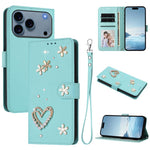 ZS01 雙層心花素皮手機殼附手腕帶，適用 iPhone 17e / 16e、iPhone 17 Pro Max、iPhone 17 Pro、iPhone 17、iPhone Air、iPhone 16 Pro Max