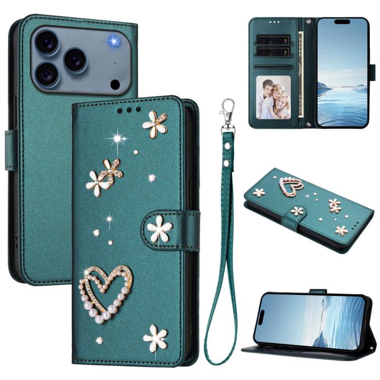 ZS01 雙層心花素皮手機殼附手腕帶，適用 iPhone 17e / 16e、iPhone 17 Pro Max、iPhone 17 Pro、iPhone 17、iPhone Air、iPhone 16 Pro Max