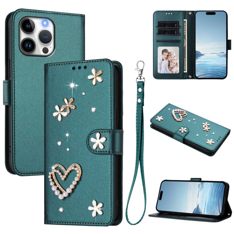 ZS01 雙層心花素皮手機殼附手腕帶，適用 iPhone 17e / 16e、iPhone 17 Pro Max、iPhone 17 Pro、iPhone 17、iPhone Air、iPhone 16 Pro Max