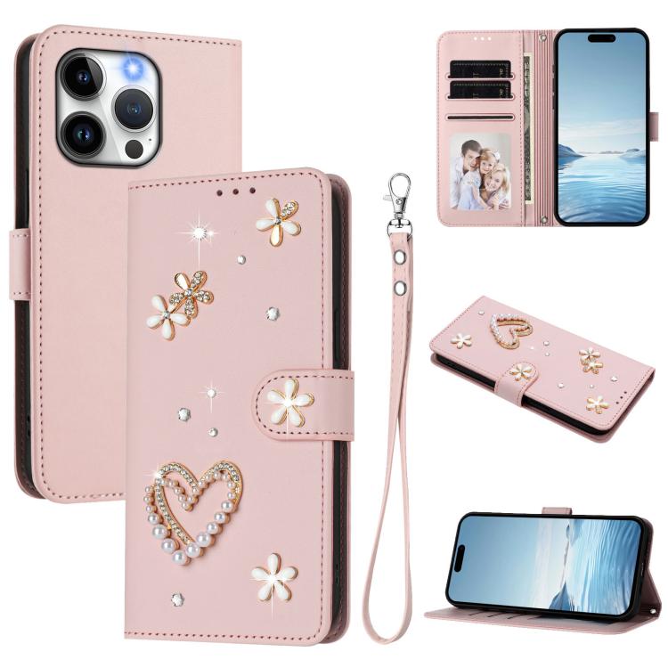 ZS01 雙層心花素皮手機殼附手腕帶，適用 iPhone 13 Pro、iPhone 12 / 12 Pro、iPhone 12 Pro Max、iPhone 11 Pro Max、iPhone 11、iPhone 11 Pro