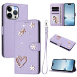 ZS01 雙層心花素皮手機殼附手腕帶，適用 iPhone 13 Pro、iPhone 12 / 12 Pro、iPhone 12 Pro Max、iPhone 11 Pro Max、iPhone 11、iPhone 11 Pro