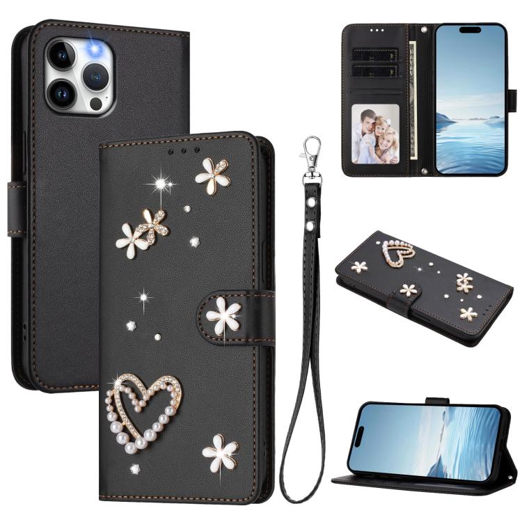ZS01 雙層心花素皮手機殼附手腕帶，適用 iPhone 13 Pro、iPhone 12 / 12 Pro、iPhone 12 Pro Max、iPhone 11 Pro Max、iPhone 11、iPhone 11 Pro