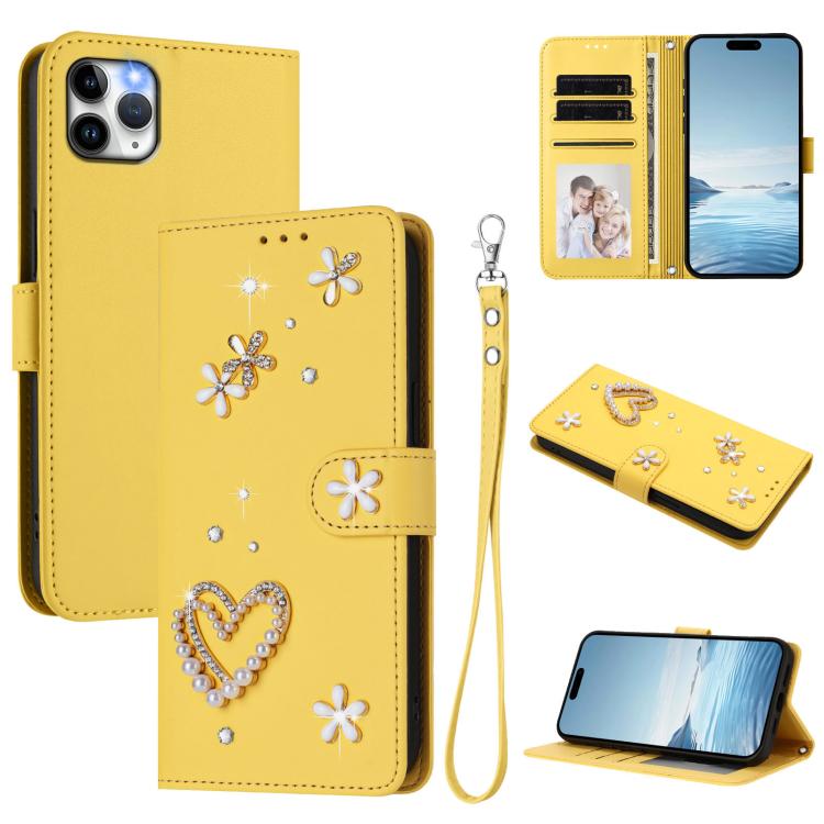 ZS01 雙層心花素皮手機殼附手腕帶，適用 iPhone 13 Pro、iPhone 12 / 12 Pro、iPhone 12 Pro Max、iPhone 11 Pro Max、iPhone 11、iPhone 11 Pro