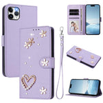 ZS01 雙層心花素皮手機殼附手腕帶，適用 iPhone 13 Pro、iPhone 12 / 12 Pro、iPhone 12 Pro Max、iPhone 11 Pro Max、iPhone 11、iPhone 11 Pro