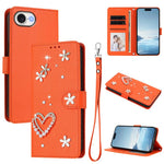 ZS01 雙層心花素皮手機殼附手腕帶，適用 iPhone 17e / 16e、iPhone 17 Pro Max、iPhone 17 Pro、iPhone 17、iPhone Air、iPhone 16 Pro Max