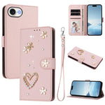ZS01 雙層心花素皮手機殼附手腕帶，適用 iPhone 17e / 16e、iPhone 17 Pro Max、iPhone 17 Pro、iPhone 17、iPhone Air、iPhone 16 Pro Max