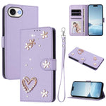 ZS01 雙層心花素皮手機殼附手腕帶，適用 iPhone 17e / 16e、iPhone 17 Pro Max、iPhone 17 Pro、iPhone 17、iPhone Air、iPhone 16 Pro Max
