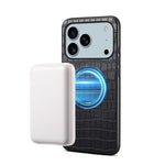 Denior A09 鱷魚紋 PU 素食皮革磁吸手機殼，適用於 iPhone 17 Pro Max，適用於 iPhone 17 Pro
