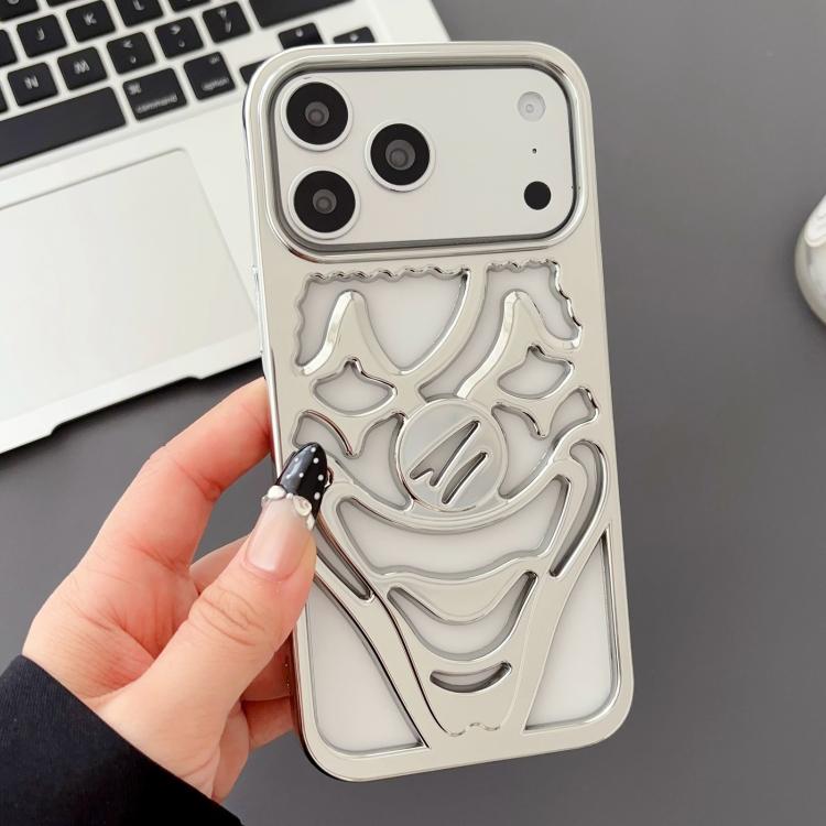 電鍍鏤空小丑散熱 TPU 手機殼，適用於 iPhone 17 Pro Max，適用於 iPhone 17 Pro，適用於 iPhone 17，適用於 iPhone 16 Pro Max，適用於 iPhone 16 Pro，適用於 iPhone 16