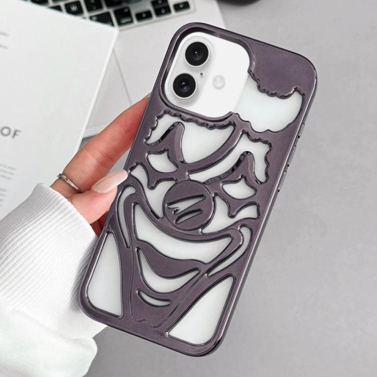 電鍍鏤空小丑散熱 TPU 手機殼，適用於 iPhone 17 Pro Max，適用於 iPhone 17 Pro，適用於 iPhone 17，適用於 iPhone 16 Pro Max，適用於 iPhone 16 Pro，適用於 iPhone 16