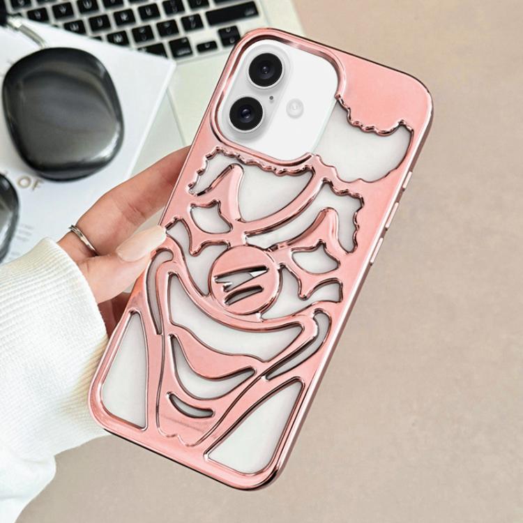 電鍍鏤空小丑散熱 TPU 手機殼，適用於 iPhone 17 Pro Max，適用於 iPhone 17 Pro，適用於 iPhone 17，適用於 iPhone 16 Pro Max，適用於 iPhone 16 Pro，適用於 iPhone 16