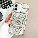 電鍍鏤空小丑散熱 TPU 手機殼，適用於 iPhone 17 Pro Max，適用於 iPhone 17 Pro，適用於 iPhone 17，適用於 iPhone 16 Pro Max，適用於 iPhone 16 Pro，適用於 iPhone 16