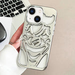 電鍍鏤空小丑散熱 TPU 手機殼，適用於 iPhone 15 Pro Max，適用於 iPhone 15 Pro，適用於 iPhone 15，適用於 iPhone 14，適用於 iPhone 14 Pro，適用於 iPhone 14 Pro Max