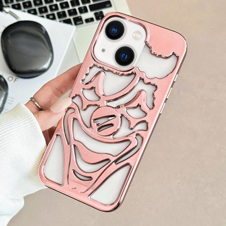 電鍍鏤空小丑散熱 TPU 手機殼，適用於 iPhone 15 Pro Max，適用於 iPhone 15 Pro，適用於 iPhone 15，適用於 iPhone 14，適用於 iPhone 14 Pro，適用於 iPhone 14 Pro Max