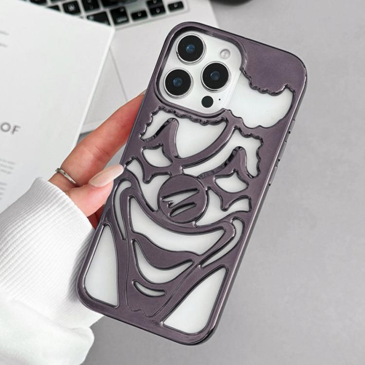 電鍍鏤空小丑散熱 TPU 手機殼，適用於 iPhone 15 Pro Max，適用於 iPhone 15 Pro，適用於 iPhone 15，適用於 iPhone 14，適用於 iPhone 14 Pro，適用於 iPhone 14 Pro Max