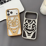電鍍鏤空小丑散熱 TPU 手機殼，適用於 iPhone 17 Pro Max，適用於 iPhone 17 Pro，適用於 iPhone 17，適用於 iPhone 16 Pro Max，適用於 iPhone 16 Pro，適用於 iPhone 16