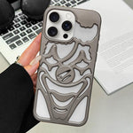 噴油鏤空小丑散熱 TPU 手機殼，適用於 iPhone 15 Pro Max，適用於 iPhone 15 Pro，適用於 iPhone 15，適用於 iPhone 14，適用於 iPhone 14 Pro，適用於 iPhone 14 Pro Max