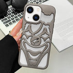 噴油鏤空小丑散熱 TPU 手機殼，適用於 iPhone 15 Pro Max，適用於 iPhone 15 Pro，適用於 iPhone 15，適用於 iPhone 14，適用於 iPhone 14 Pro，適用於 iPhone 14 Pro Max