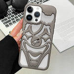 噴油鏤空小丑散熱 TPU 手機殼，適用於 iPhone 15 Pro Max，適用於 iPhone 15 Pro，適用於 iPhone 15，適用於 iPhone 14，適用於 iPhone 14 Pro，適用於 iPhone 14 Pro Max