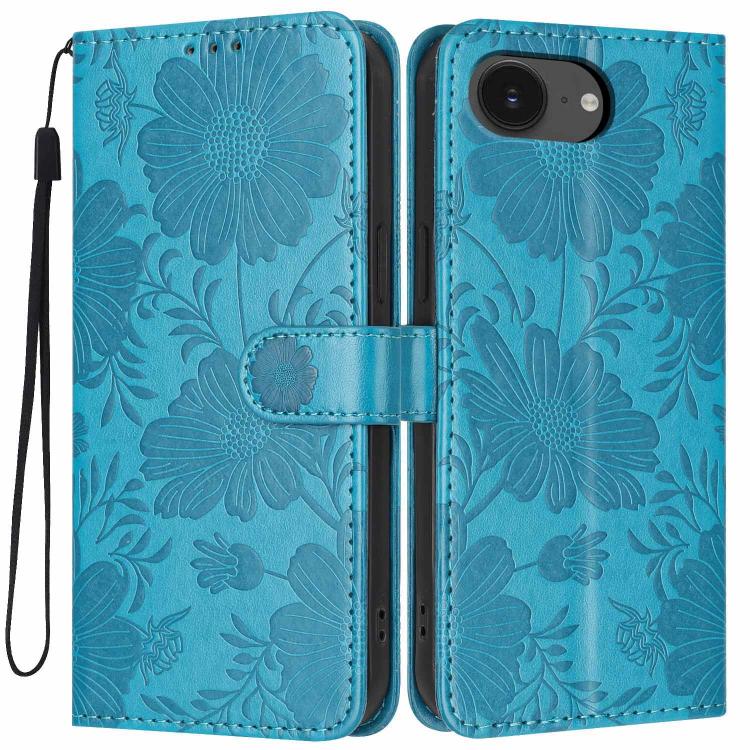 向日葵壓紋素食皮革手機殼附小黑繩，適用於 iPhone 16e / 17e，適用於 iPhone 17 Pro Max，適用於 iPhone 17 Pro，適用於 iPhone 17，適用於 iPhone Air，適用於 iPhone 16 Pro Max，適用於 iPhone 16 Pro，適用於 iPhone 16 Plus