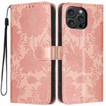向日葵壓紋素食皮革手機殼附小黑繩，適用於 iPhone 16e / 17e，適用於 iPhone 17 Pro Max，適用於 iPhone 17 Pro，適用於 iPhone 17，適用於 iPhone Air，適用於 iPhone 16 Pro Max，適用於 iPhone 16 Pro，適用於 iPhone 16 Plus