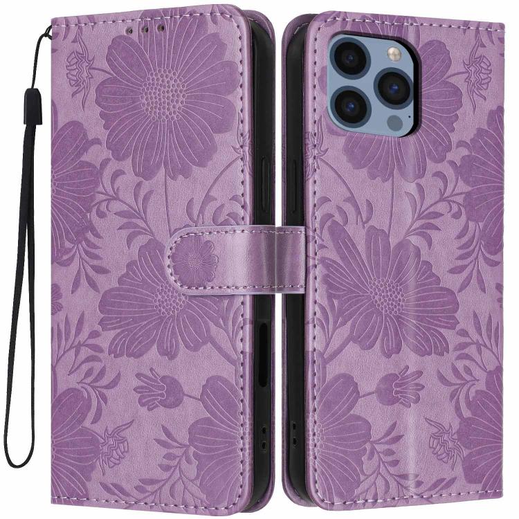 向日葵壓紋素皮手機殼附小黑繩，適用於 iPhone 14 Pro Max、iPhone 13 Pro Max、iPhone 13 Pro、iPhone 13、iPhone 12 / 12 Pro、iPhone 12 Pro Max、iPhone 11 Pro Max、iPhone 11