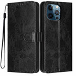 向日葵壓紋素皮手機殼附小黑繩，適用於 iPhone 14 Pro Max、iPhone 13 Pro Max、iPhone 13 Pro、iPhone 13、iPhone 12 / 12 Pro、iPhone 12 Pro Max、iPhone 11 Pro Max、iPhone 11