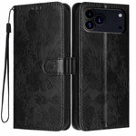 向日葵壓紋素食皮革手機殼附小黑繩，適用於 iPhone 16e / 17e，適用於 iPhone 17 Pro Max，適用於 iPhone 17 Pro，適用於 iPhone 17，適用於 iPhone Air，適用於 iPhone 16 Pro Max，適用於 iPhone 16 Pro，適用於 iPhone 16 Plus