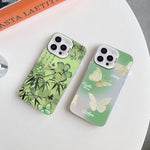 蝴蝶圖案銀鍍PC混合TPU手機殼，適用於iPhone 17e / 16e、iPhone 17 Pro Max、iPhone 17 Pro、iPhone 17、iPhone Air、iPhone 16 Pro Max