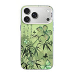 蝴蝶圖案銀鍍PC混合TPU手機殼，適用於iPhone 17e / 16e、iPhone 17 Pro Max、iPhone 17 Pro、iPhone 17、iPhone Air、iPhone 16 Pro Max