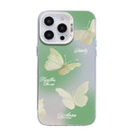 蝴蝶圖案銀鍍層 PC 混合 TPU 手機殼，適用於 iPhone 15、iPhone 14 Plus、iPhone 14、iPhone 14 Pro、iPhone 14 Pro Max、iPhone SE 2022 / SE 2020
