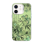 蝴蝶圖案銀鍍PC混合TPU手機殼，適用於iPhone 12 mini、iPhone 11 Pro Max、iPhone 11、iPhone 11 Pro、iPhone XS / X、iPhone XR