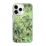 蝴蝶圖案銀鍍PC混合TPU手機殼，適用於iPhone 12 mini、iPhone 11 Pro Max、iPhone 11、iPhone 11 Pro、iPhone XS / X、iPhone XR