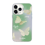 蝴蝶圖案銀鍍PC混合TPU手機殼，適用於iPhone 12 mini、iPhone 11 Pro Max、iPhone 11、iPhone 11 Pro、iPhone XS / X、iPhone XR