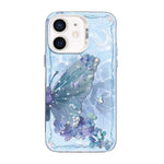 蝴蝶圖案銀鍍PC混合TPU手機殼，適用於iPhone 12 mini、iPhone 11 Pro Max、iPhone 11、iPhone 11 Pro、iPhone XS / X、iPhone XR