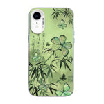 蝴蝶圖案銀鍍PC混合TPU手機殼，適用於iPhone 12 mini、iPhone 11 Pro Max、iPhone 11、iPhone 11 Pro、iPhone XS / X、iPhone XR