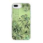 蝴蝶圖案銀鍍層 PC 混合 TPU 手機殼，適用於 iPhone XS Max、iPhone 8 Plus / 7 Plus