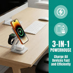 IW31 25W 可折疊 3 合 1 磁吸無線快速充電器