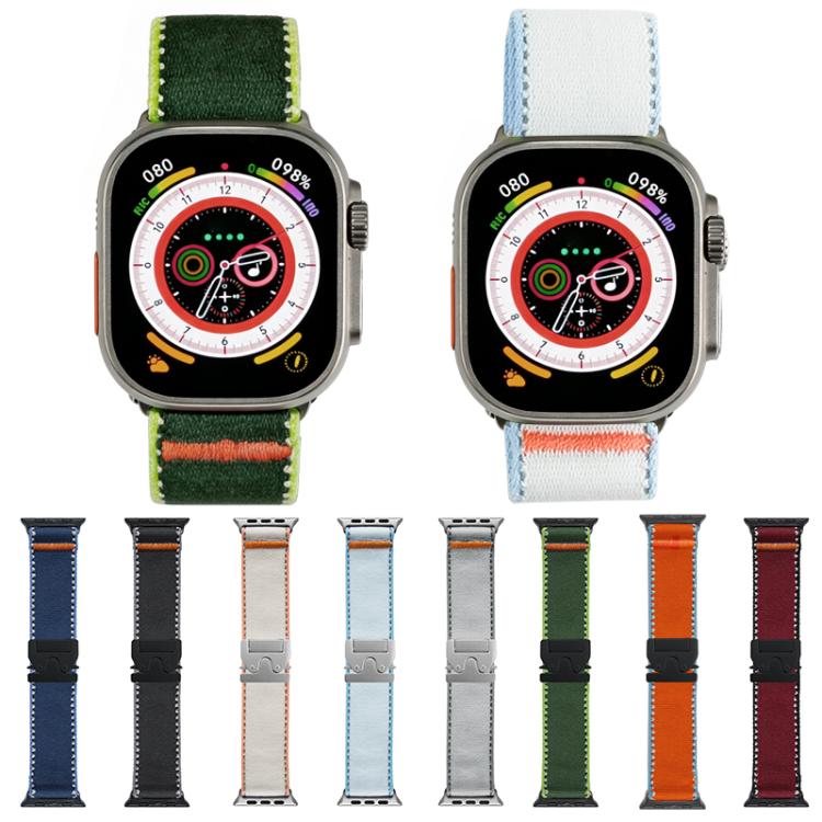 xDfind 尼龍野徑降落傘扣錶帶，適用於 Apple Watch 42 / 44 / 45 / 46 / 49mm，適用於 Apple Watch 38 / 40 / 41 / S11 42mm