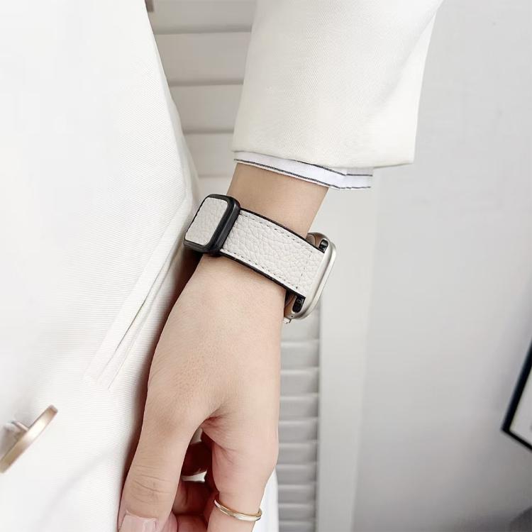 xDfind 荔枝紋素皮磁扣錶帶，適用於 Apple Watch 42 / 44 / 45 / 46 / 49mm，適用於 Apple Watch 38 / 40 / 41 / S11 42mm