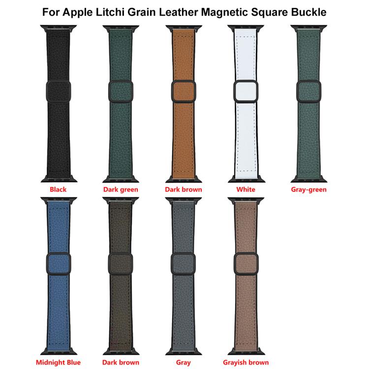 xDfind 荔枝紋素皮磁扣錶帶，適用於 Apple Watch 42 / 44 / 45 / 46 / 49mm，適用於 Apple Watch 38 / 40 / 41 / S11 42mm