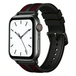 xDfind 火焰混合尼龍編織矽膠錶帶，適用於 Apple Watch 42 / 44 / 45 / 46 / 49mm，適用於 Apple Watch 38 / 40 / 41 / S11 42mm