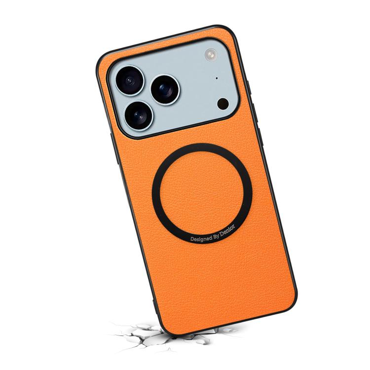 Denior A08 PU 素食皮革小牛皮紋理磁吸手機殼，適用於 iPhone 17 Pro Max，iPhone 17 Pro，iPhone 17，iPhone Air
